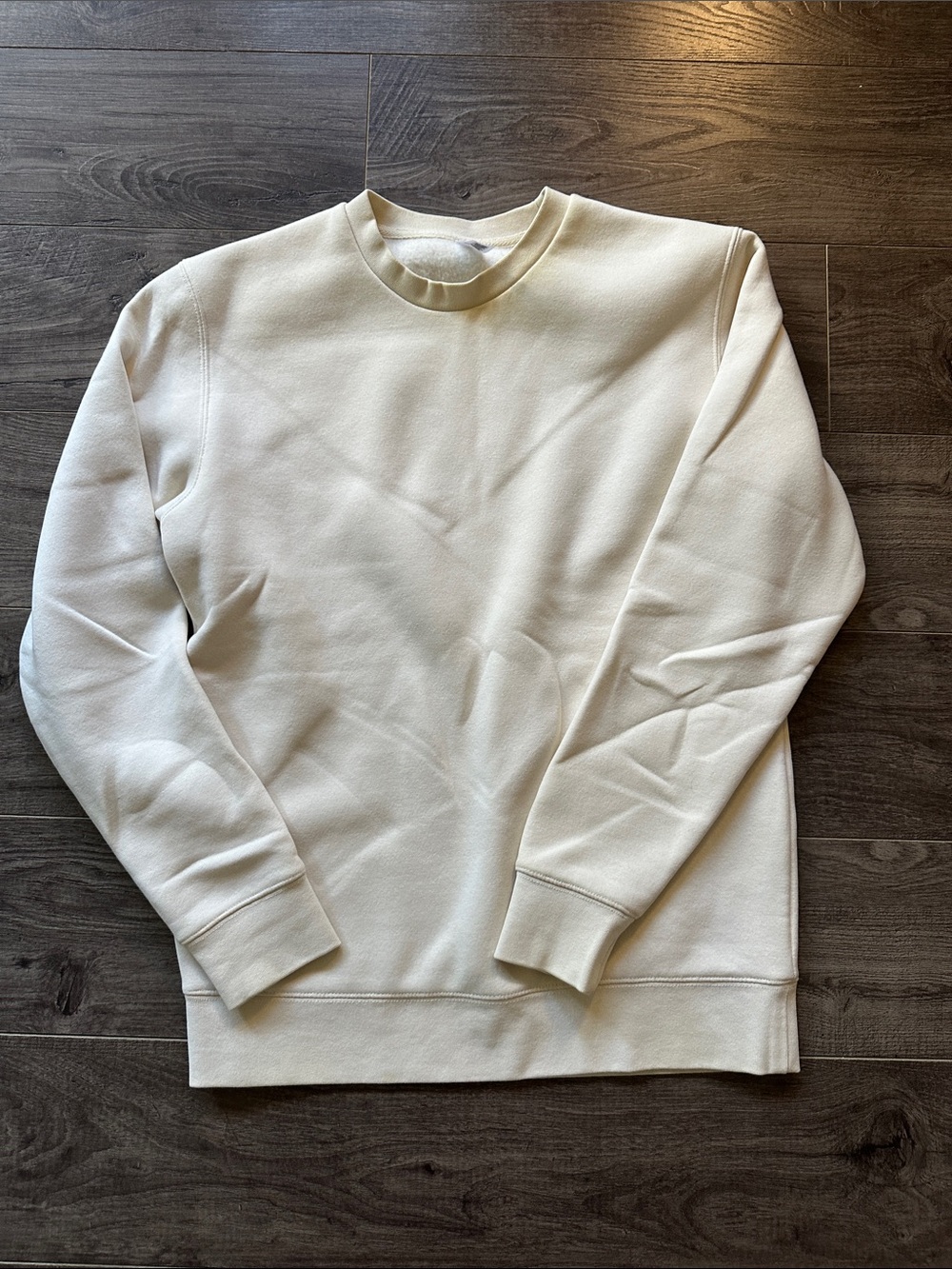 Men's Crewneck Sweatshirt in Cream — Minimal Everyday Style